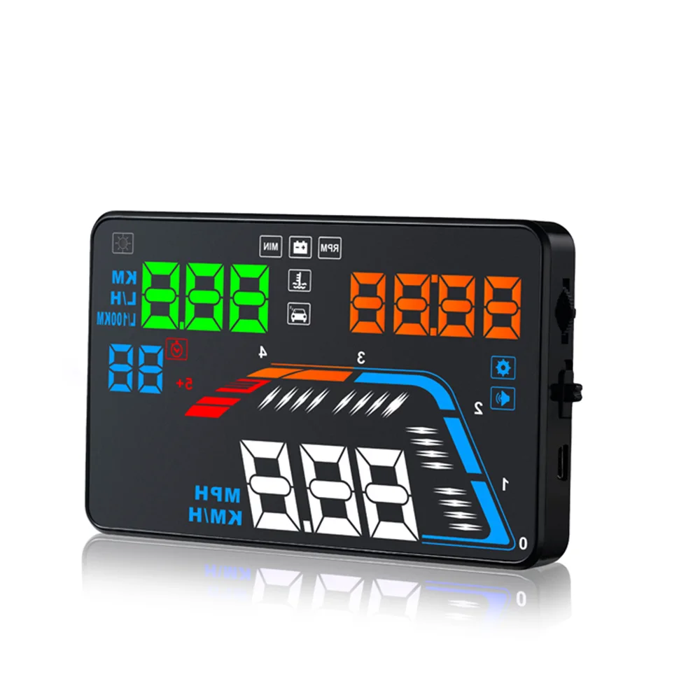 

Автомобильный HUD Дисплей OBD2 дисплей бортовой компьютер четкий код ошибки лобовое стекло проектор Автомобильный спидометр расход топлива
