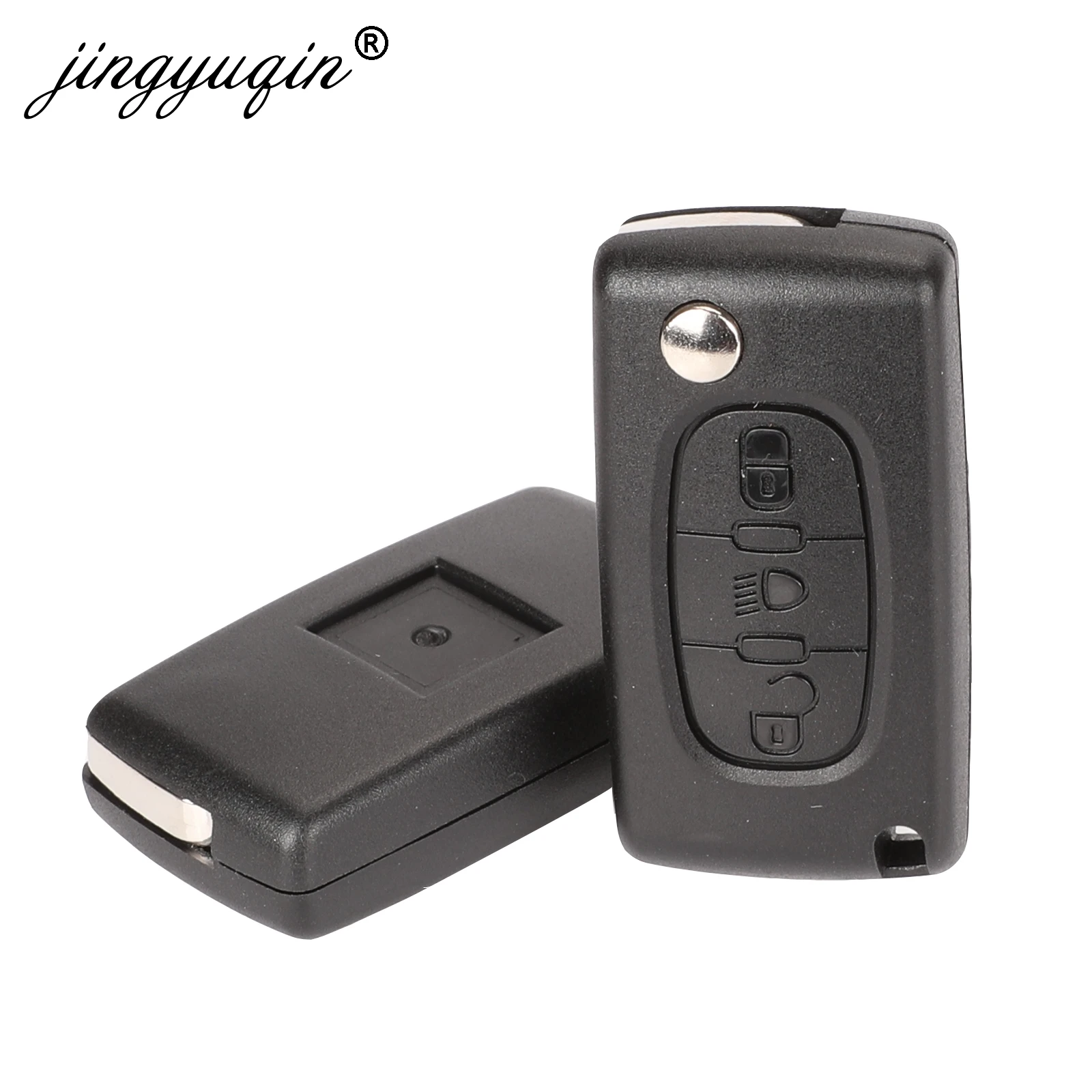 Jingyuqin 2/3 Кнопка флип Fob ключа автомобиля чехол Shell для peugeot 207 307 308 407 607 807 партнер Citroen C2 C3 C4 C5 C6 Xsara