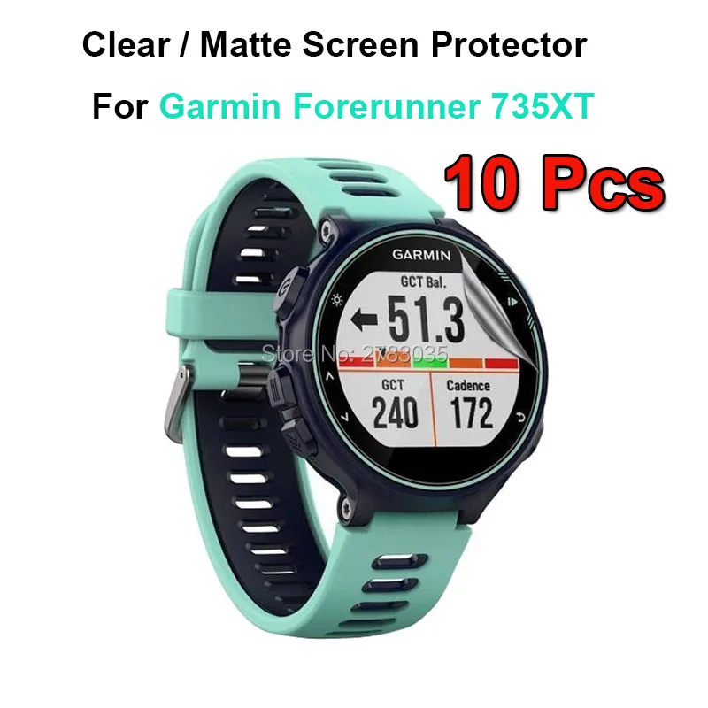 

10 Pcs/Lot For Garmin Forerunner 735XT 735 HD Clear/Anti-Glare Matte Screen Protector Protective Film Guard (Not Tempered Glass)