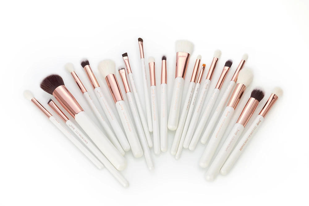 Jessup 20 шт. кисти для макияжа белый/розовое золото brochas maquillaje pinceaux maquillage основа для макияжа хайлайтер кисть для смешивания T225