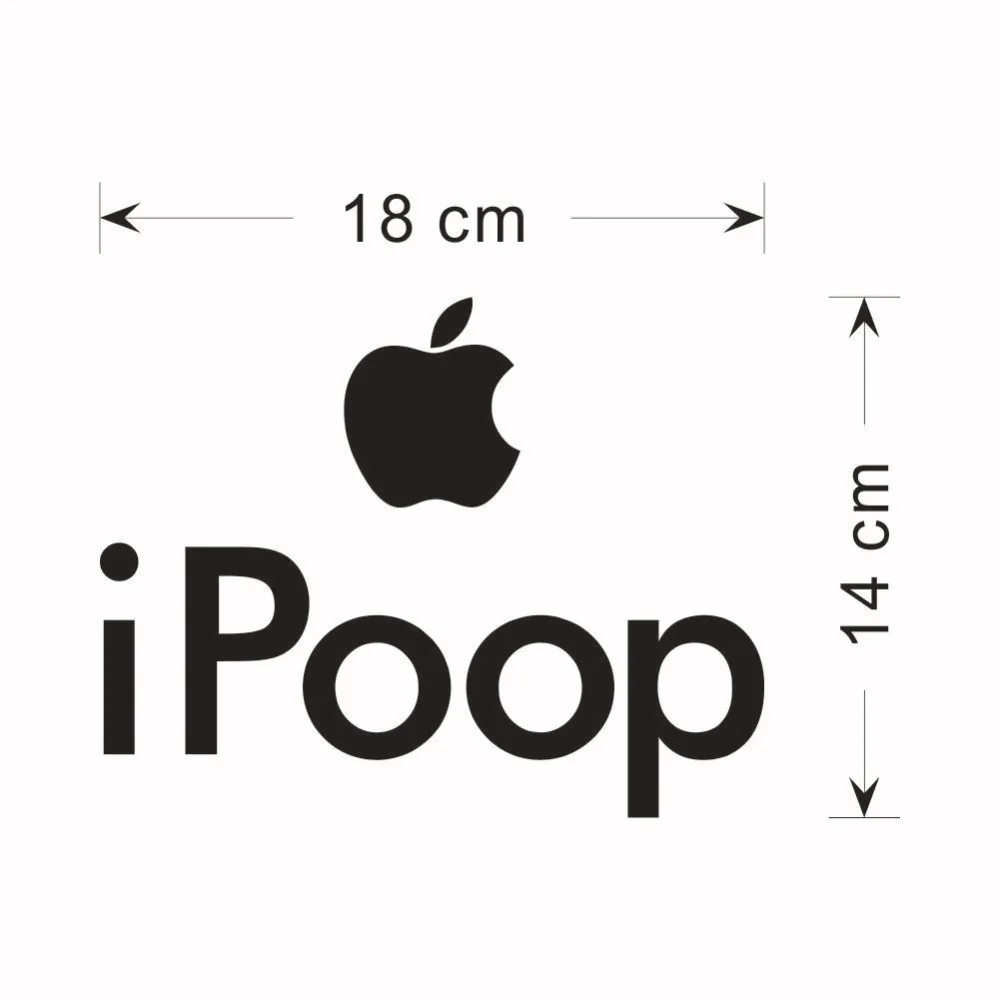 Хит продаж 2 предмета наклейка на стену для туалета наклейки IPoop стиральной