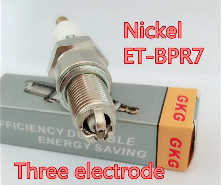 Горячая GKG Никель три электроды свечи зажигания ET BPR7 4 шт. для BPR6EY BPR6EZ BUR6ET BUR6EB11 F7TJC