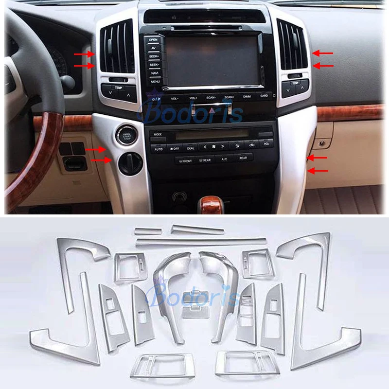 Для Toyota LC Land Cruiser 200 2008 2009 2010 2011 2012 2013 2014 2015 внутренний молдинг отделка хром