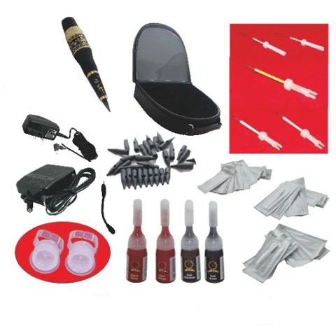 

permanent makeup eyebrow pen gun power set 3D cosmetics tattoo kits tattoo starter kit