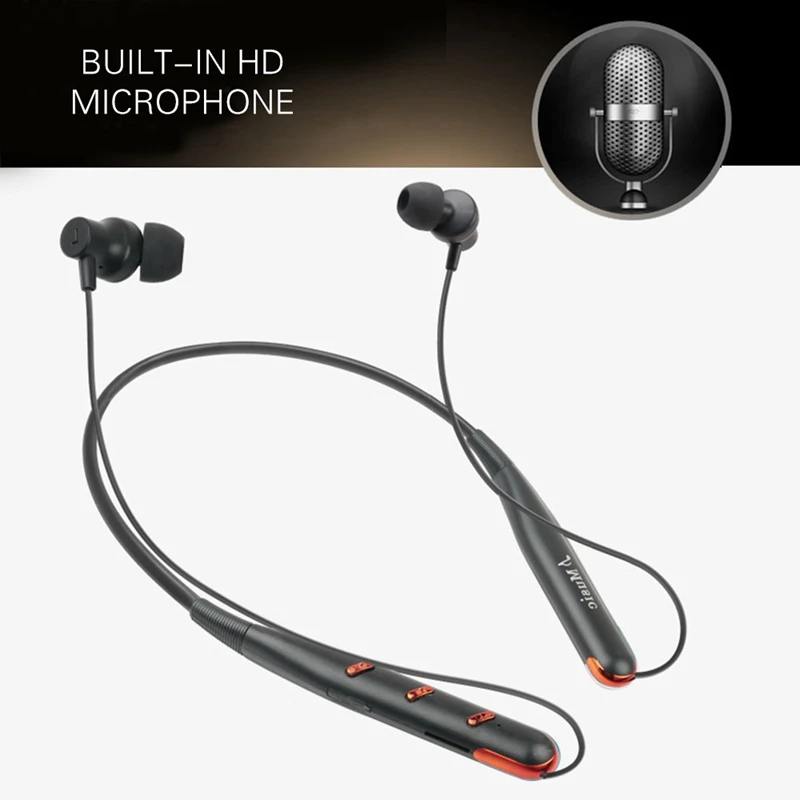 Bluetooth 5 0 беспроводные наушники для шеи гарнитура бас стерео водонепроницаемый
