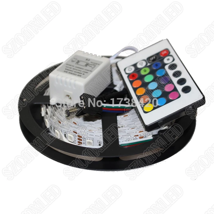 With 24keys Remote Controller 14.4 W/m RGB LED Strip 5050 SMD Set 60leds Led 12V DC Waterproof IP65 Rope Light 10m | Лампы и освещение