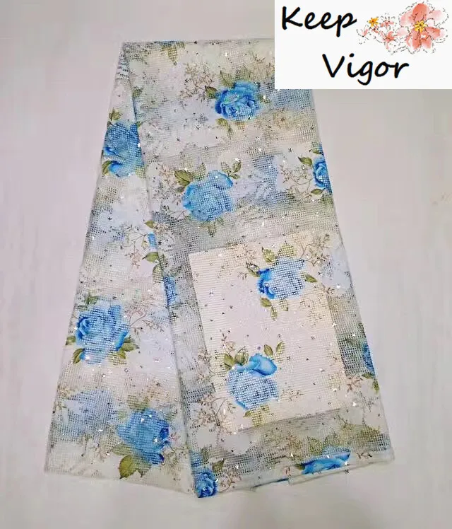 (5 метров) в африканском стиле пять цветов вышивка марли Чистая розы печатные