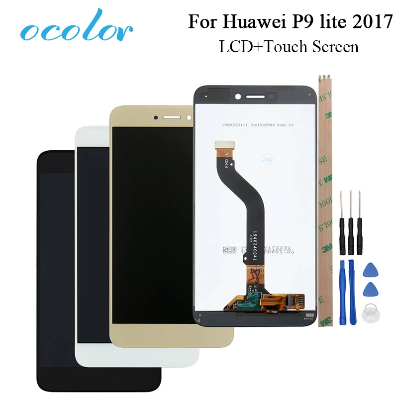 Цветной для Huawei P9 lite 2017 ЖК дисплей + сенсорный экран 5 2 дюйма Замена с