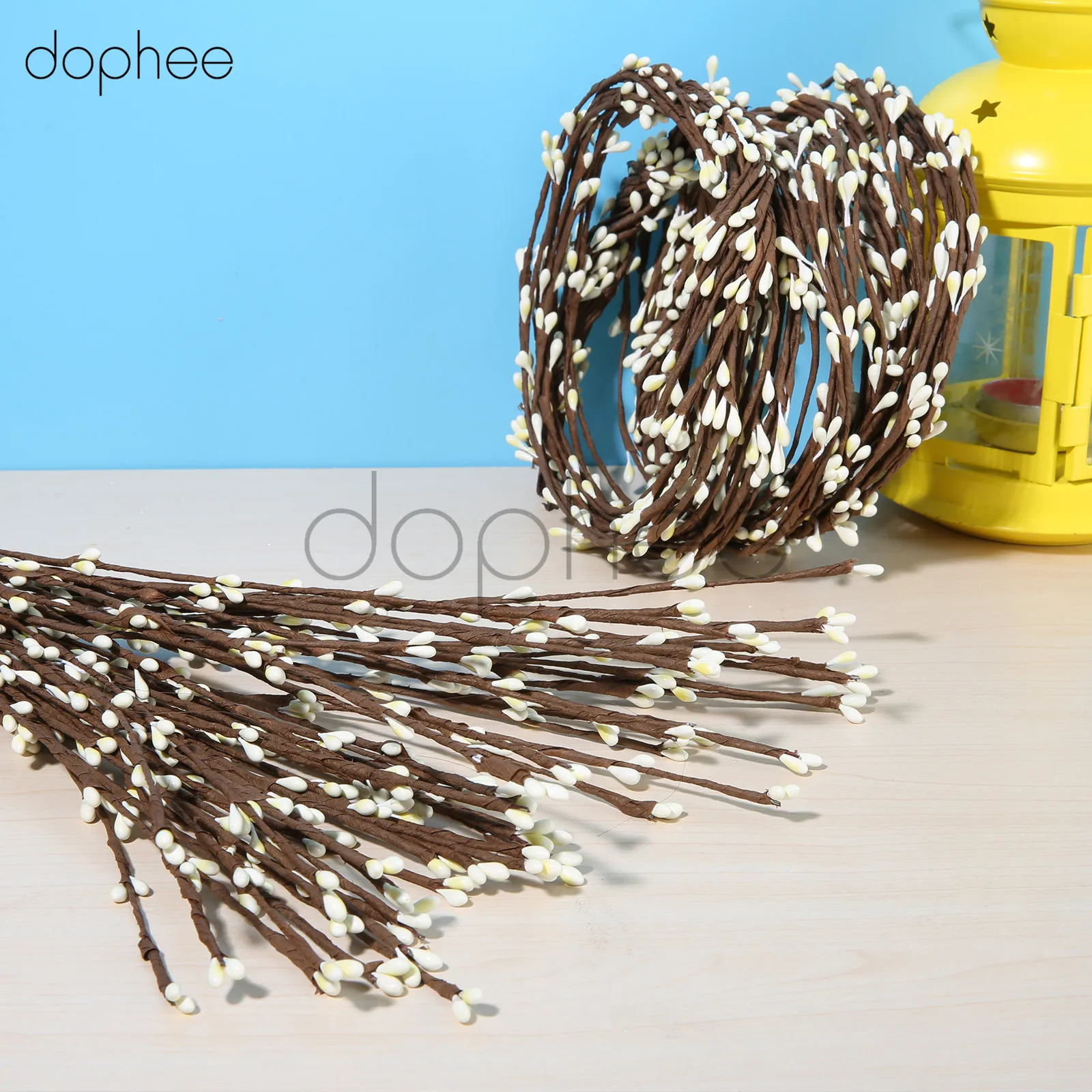 Dophjee 100 шт. 65 см DIY ВЕНОК искусственные тычинки гирлянда бусины из искусственных