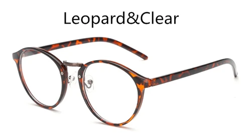 Leopard Clear Новые модные очки, оправа для очков для мужчин и женщин, унисекс, Nerd, прозрачные линзы, очки для чтения, оптическая оправа для очков - Цвет линз: Leopard Clear