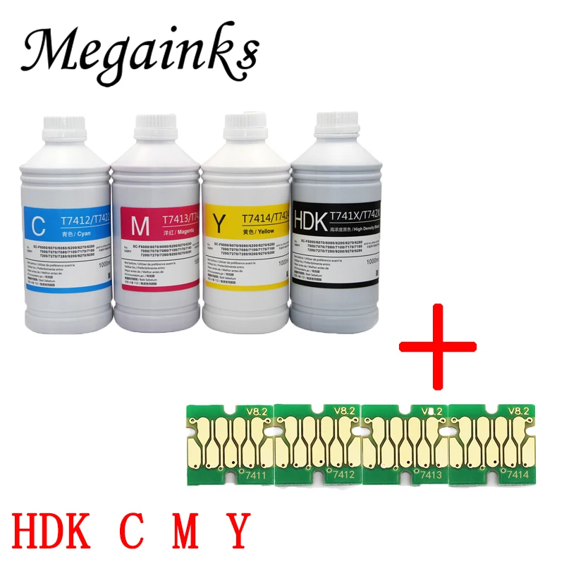 T741X T7412 T7413 T7414 HDK CMY для Epson Surecolor F6000 F7000 F6200 F7200 F6270 F7270 F7100 F9200 F9300 F9370 сублимационные