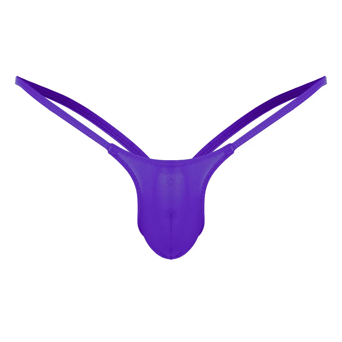 Purple Мужской пояс целомудрия, трусики без косточек, бикини T Mall, сексуальные трусы с v-образным вырезом на спине, нижнее белье, трусы для пениса, гей стринги - Цвет: Purple