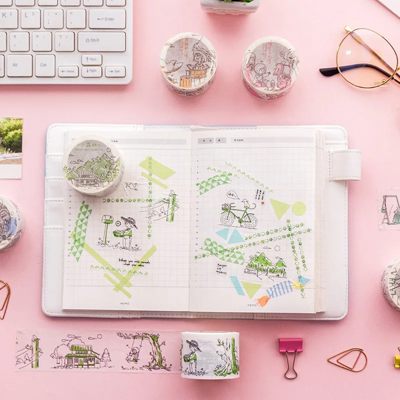 Милая мультяшная соль для девочек 35 мм широкая лента декорации diy дневник