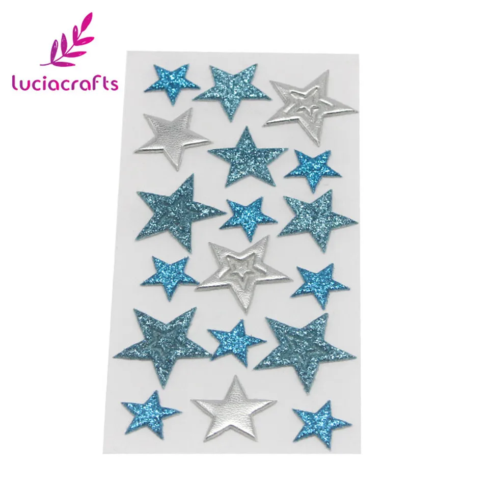 Lucia crafts 1 лист/6 листов 5,5*11 см Звезда Форма стикер мульти размер DIY самоклеющиеся дневник в стиле скрапбукинг украшения C0901