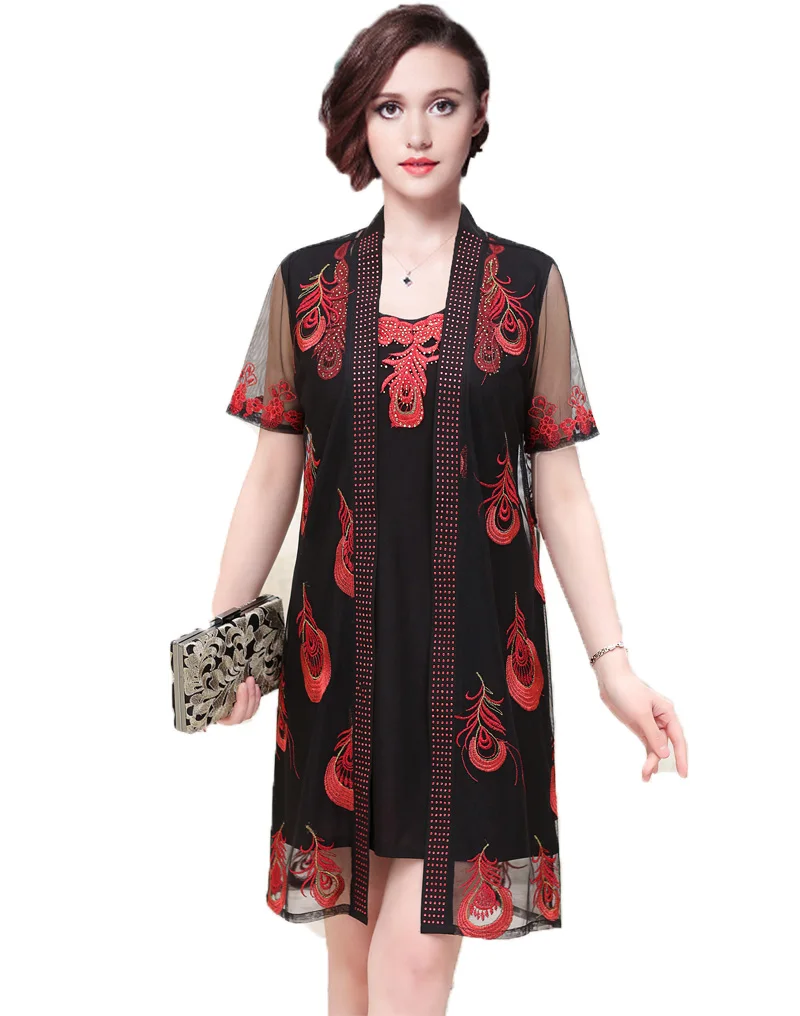 2018 летнее кружевное платье Цветочная вышивка винтажное для женщин среднего