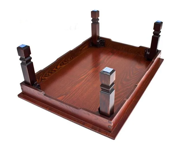 Small Rectangle Korean Folding Leg Table - Traditional Style Asian Antique Furniture for Low Dining in Living Rooms or Tea Rooms image 5
