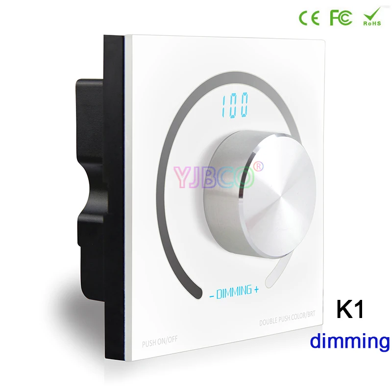 BC K1/K2/K3 ручка переключателя настенный Одноцветный/ССТ/RGB Вращающийся регулировщик света пульт дистанционного управления и RF Беспроводной пульт дистанционного управления для Светодиодная лента, DC12V-24V