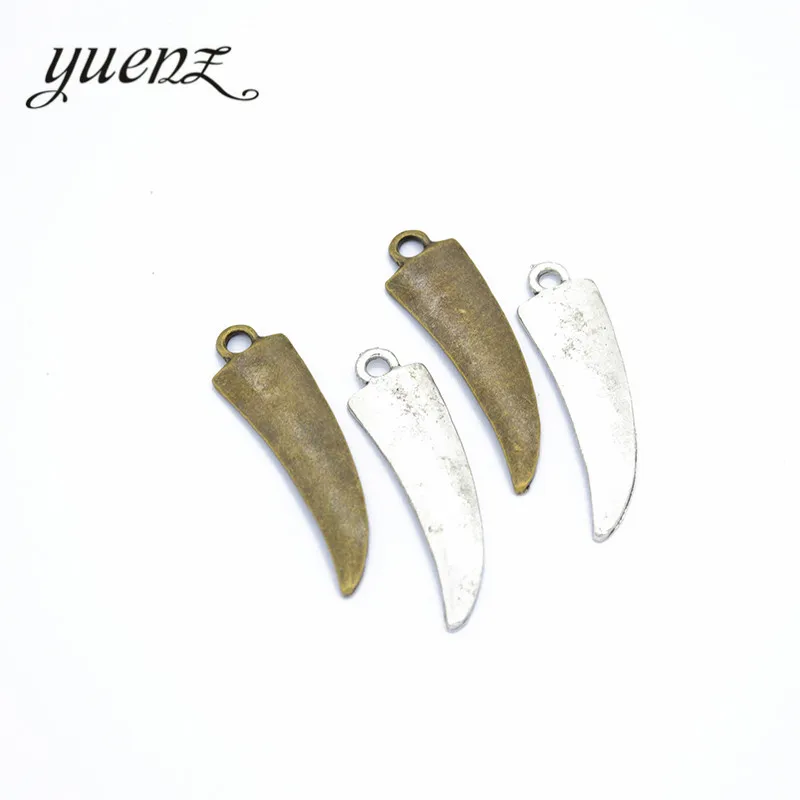 YuenZ 10pcs Antique silver color Horn Charms Pendant jewelry findings for DIY Fit Bracelet&ampNecklace Accessories Zinc Alloy D9194 |