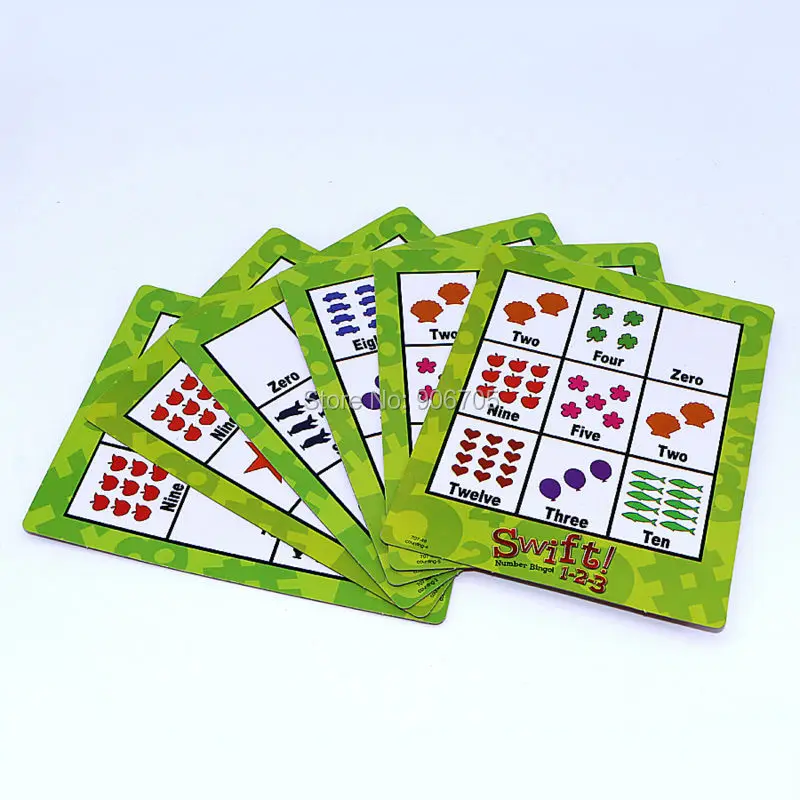 SWIFT 1 2 3 цифры Семейная Игра в бинго Детские интеллектуальная игра развивающие