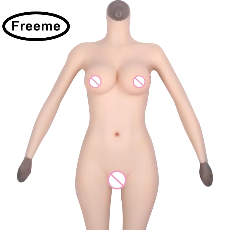 Freeme силиконовые груди пять хаб Брюки Комбинезоны с D чашки грудь и длинный рукав