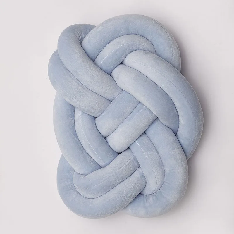 40x30 см завязанная подушка для автомобиля INS Knot Throw Pillow Baby Calm Sleep Dolls плюшевые мягкие игрушки для детей домашняя декоративная подушка - Цвет: Синий