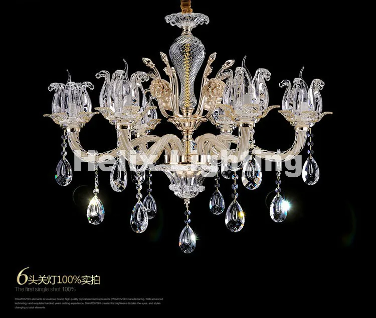 

Free Shipping Modern K9 Crystal Candle Chandelier Cream Lustres Light Fixture for Dinning Room Bedroom Foyer Wedding Deco Lamp