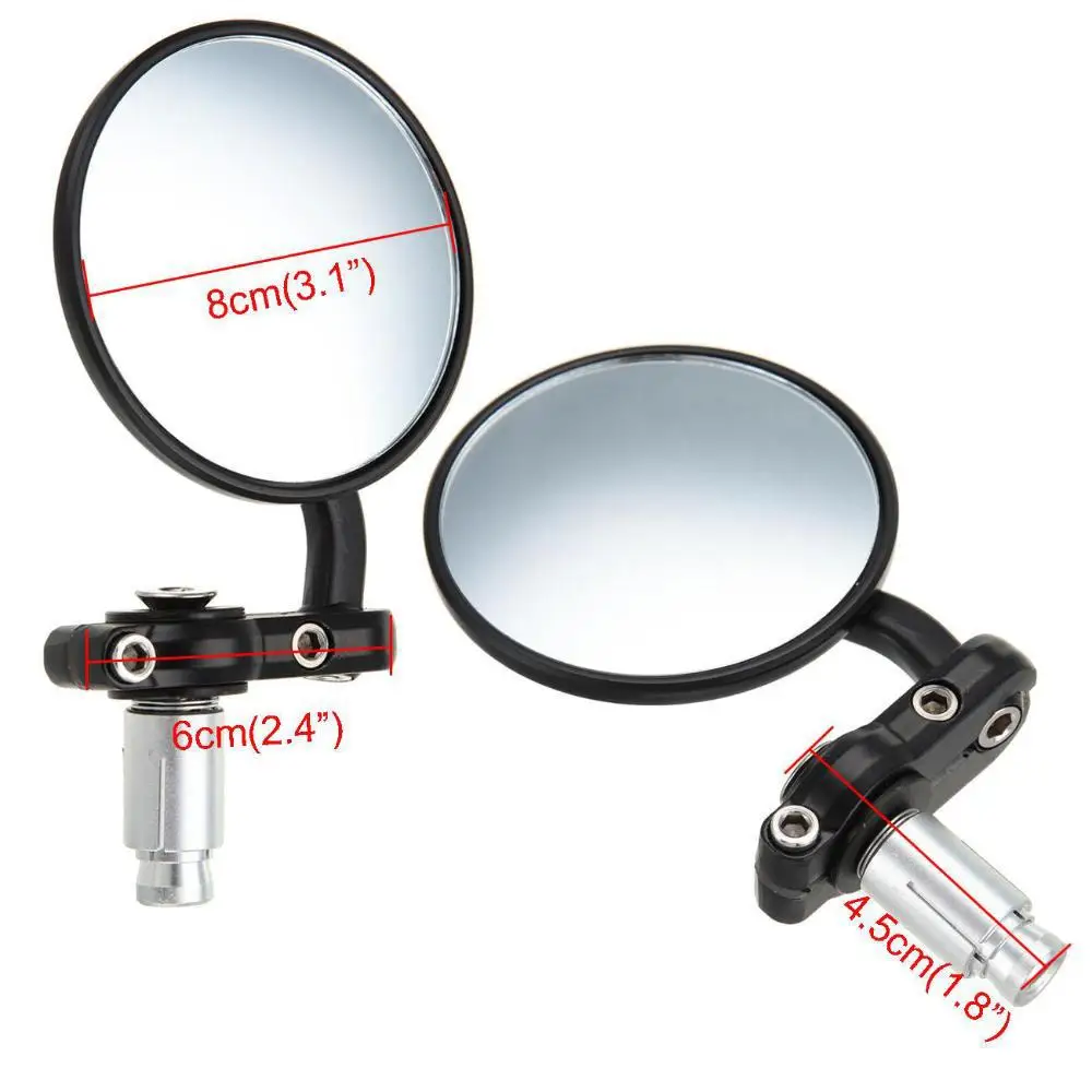 FREE SHIPPING 7/8" HANDLE BAR END MIRRORS FOR CHOPPER BOBBER CLUBMAN CAFE RACER BIKER | Автомобили и мотоциклы