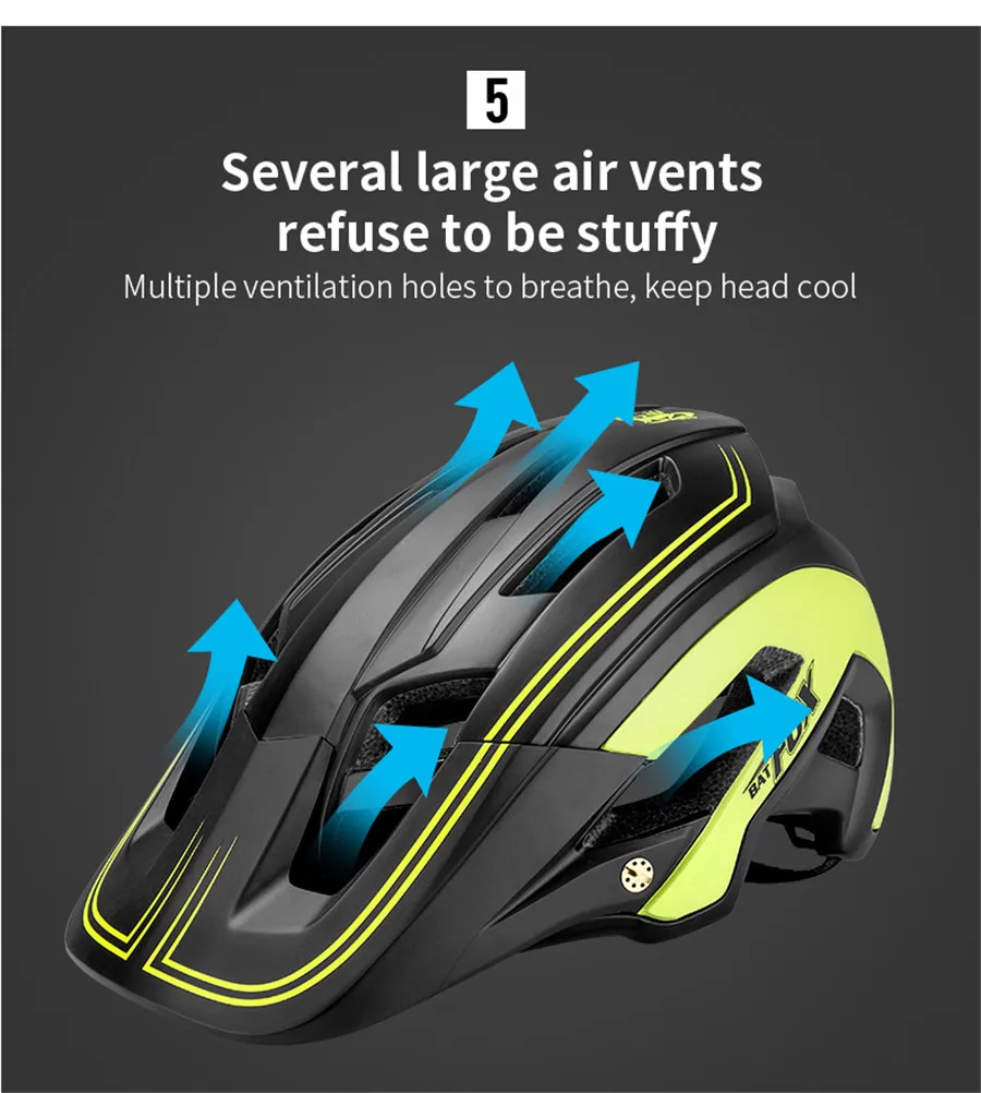 BATFOX bike helmet bat fox mtb cycling helmet integrally-molded women bicycle helmet man road bike mtb casco ciclismo bicicleta