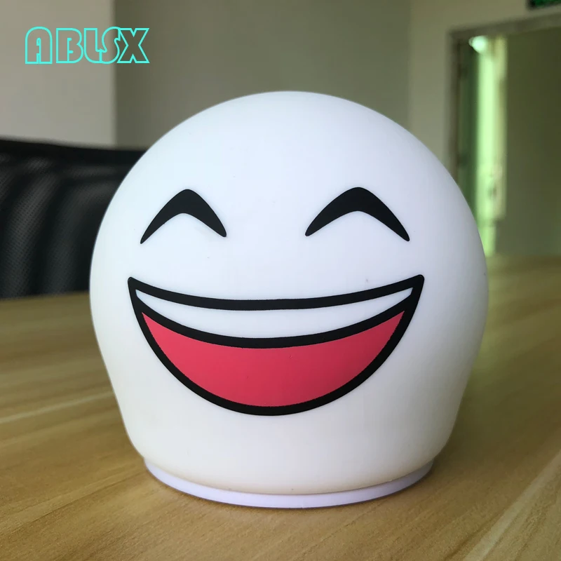 Светодиодный ночник для детей с 3D изображением лица спальная комната милый