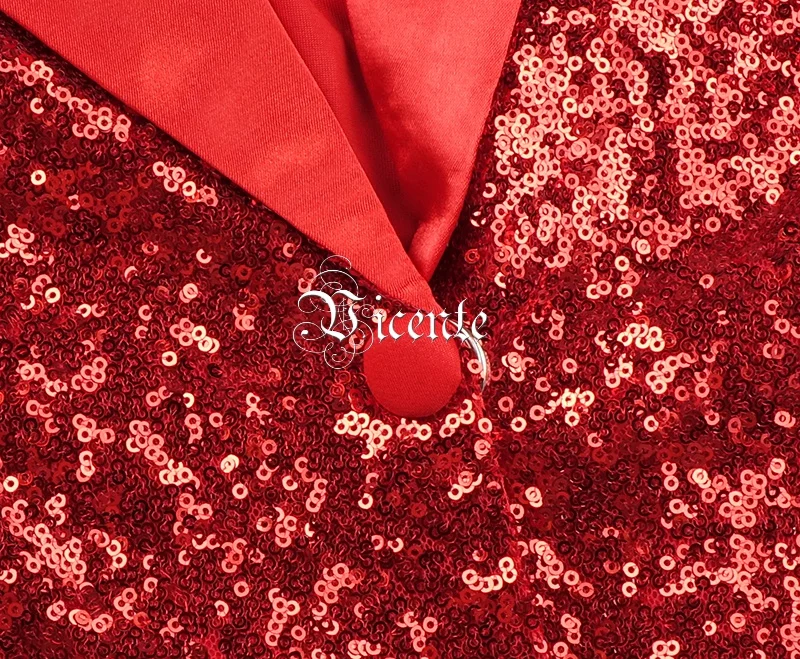 Комплект повседневной одежды из 2 предметов с красными блестками и брюками зима