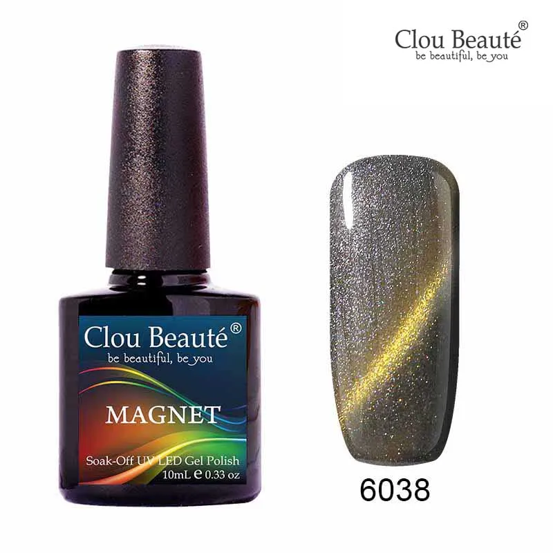 Гель-лак для ногтей Clou Beaute с эффектом «Кошачий глаз» 10 мл, гель-лак для ногтей розового и бежевого цветов, гель-лак с мягким удалением, гель-лак для устойчивого маникюра - Цвет: 6038