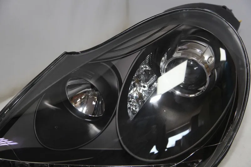 Светодиодный головной фонарь для Porsche Cayenne, передние фары 2004, 2005, 2006 лет, передние фары с дневными ходовыми огнями