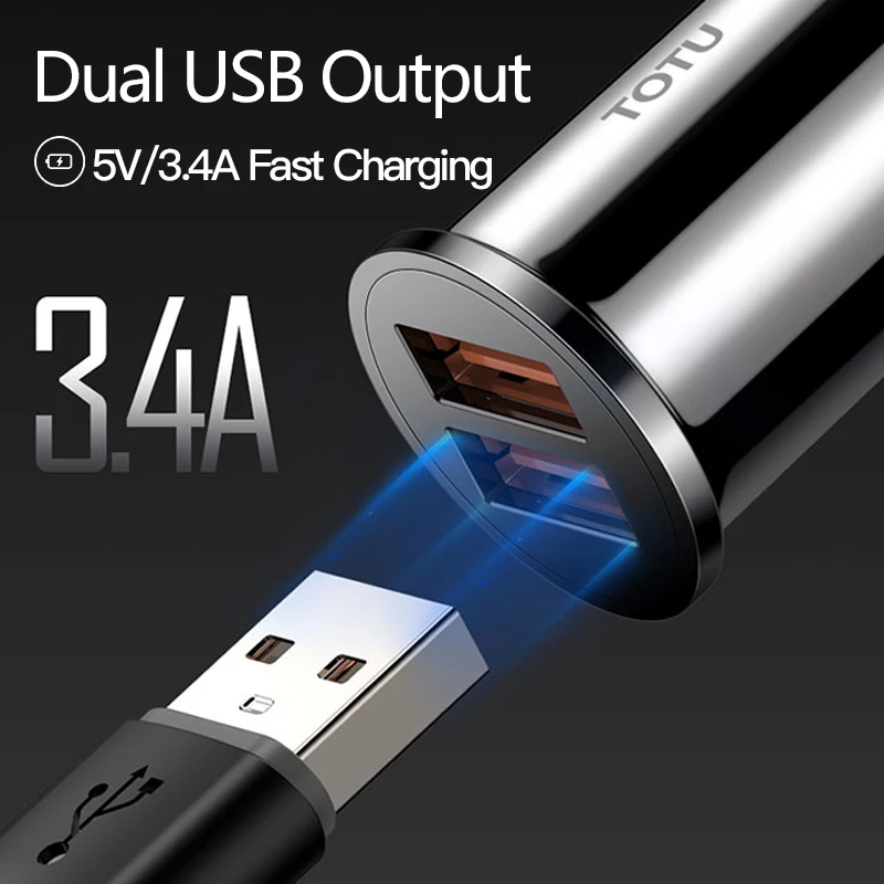 TOTU Быстрая зарядка 3 0 одно USB Автомобильное зарядное устройство для iPhone samsung Xiaomi