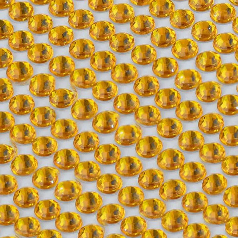 Gold 6 мм хрустальные стразы, самоклеющиеся наклейки для мобильного телефона, декор для автомобиля, сделай сам, ремесленные наклейки, камни для рукоделия, принадлежности для скрапбукинга, наклейки - Цвет: Gold