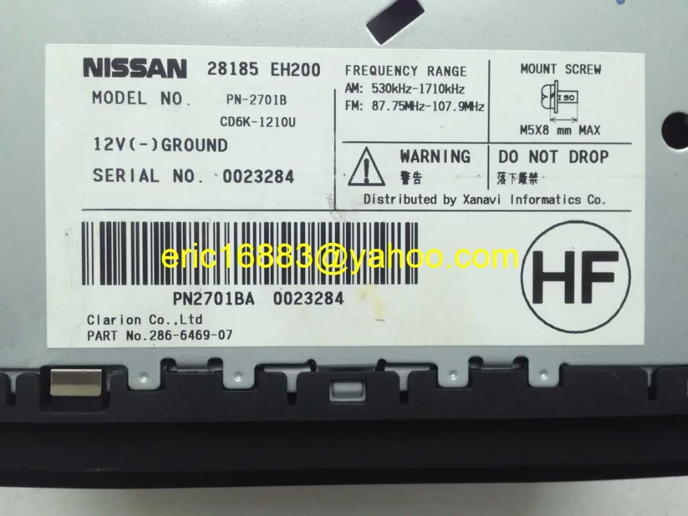 28185 EH200 громкий 6 диск mp3-cd-чейнджер PN-2701B CD6K-1210U 286 - 6469 07 для Ni $ в автомобилей радио