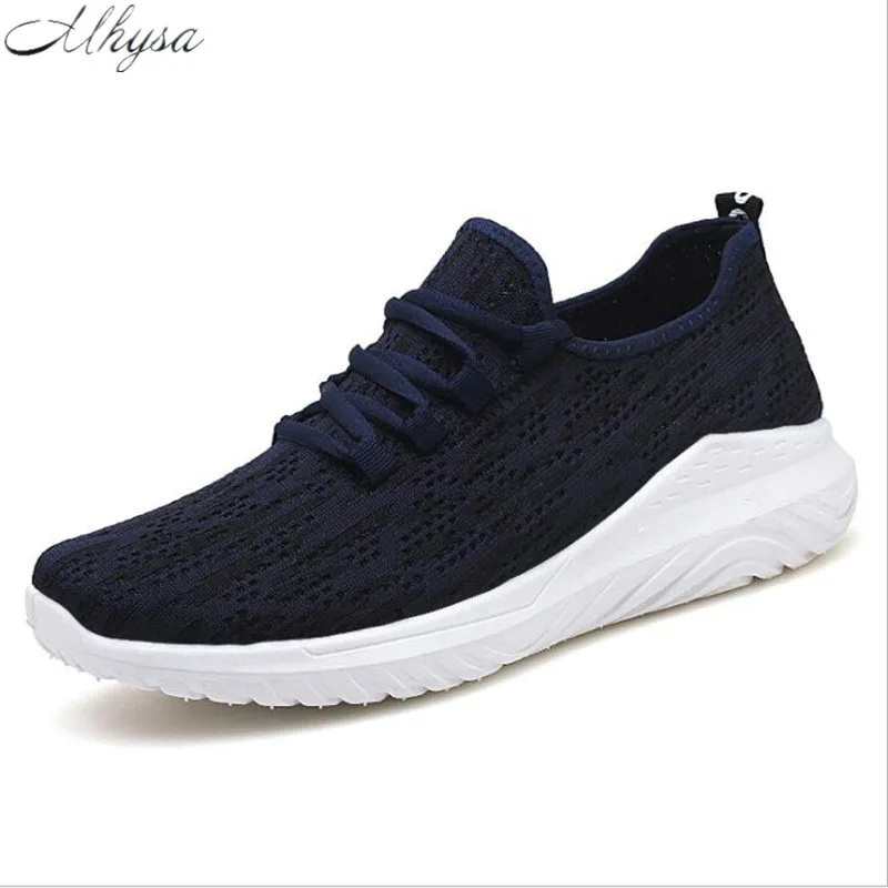 Mhysa brand Men shoes Lightweight sneakers Breathable Slip-on Casual Shoes For adult Fashion Footwear Zapatillas Hombre Black Z7 | Обувь