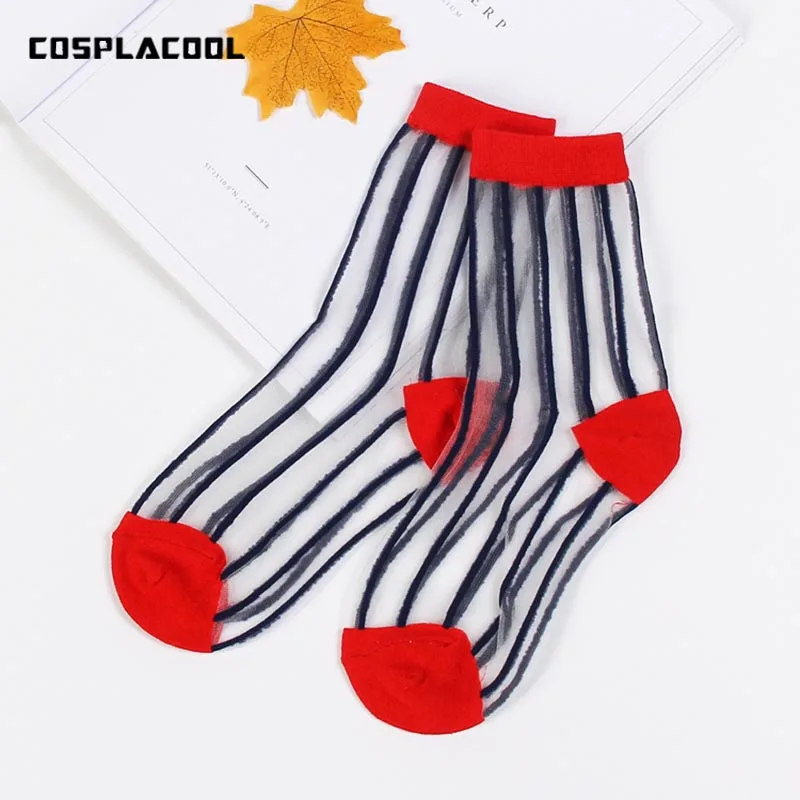 Женские короткие носки [COSPLACOOL] элегантные модные блестящие в Корейском стиле со