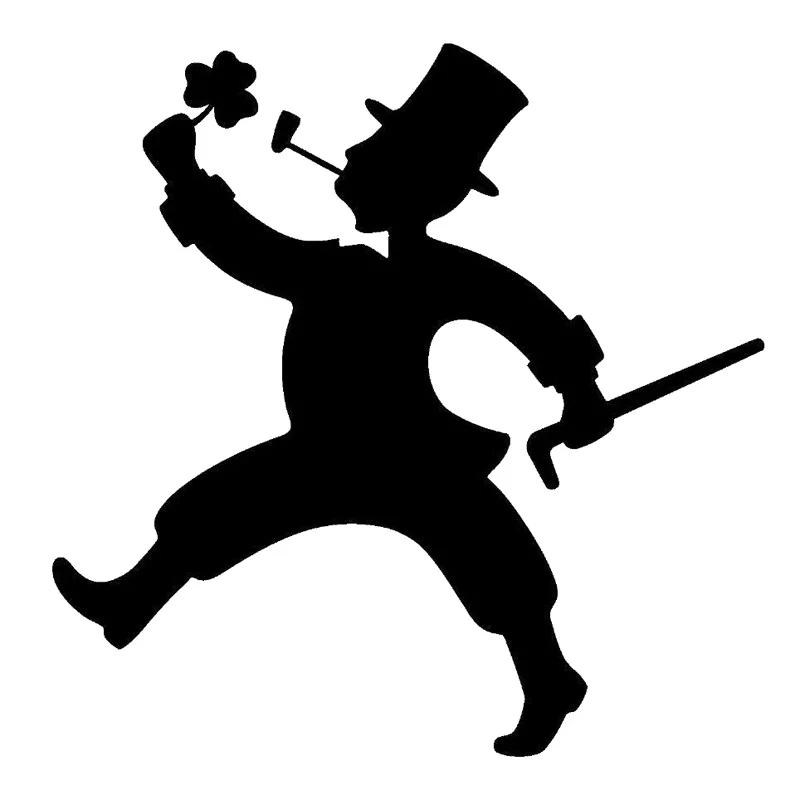 15 9 см * Leprechaun виниловые наклейки для автомобиля аксессуары черный/серебристый S3