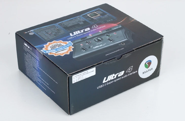 Значок Ultra 4 USB 3,0 внешняя звуковая карта 2-в-1/2-выход USB интерфейс записи 2*2 аналоговый I/O 16 канал, для микрофона