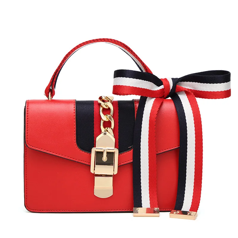 New Women Small Square Bag Pu Europe And The United States 2019 Ladies Slant Handbag Chain Hasp Handbags Fashion Trend Hot Sale | Багаж и
