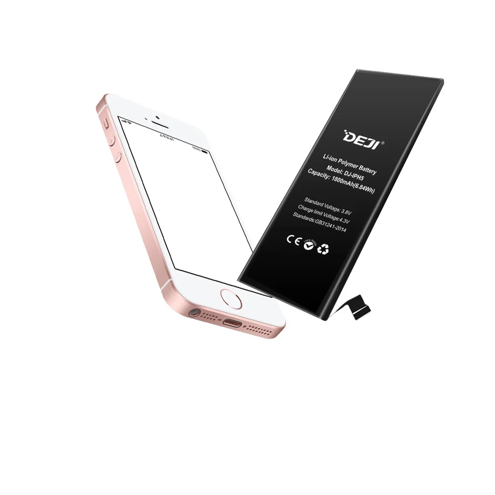 Оригинальный литий полимерный аккумулятор DEJI для iPhone 5/5G с большой емкостью