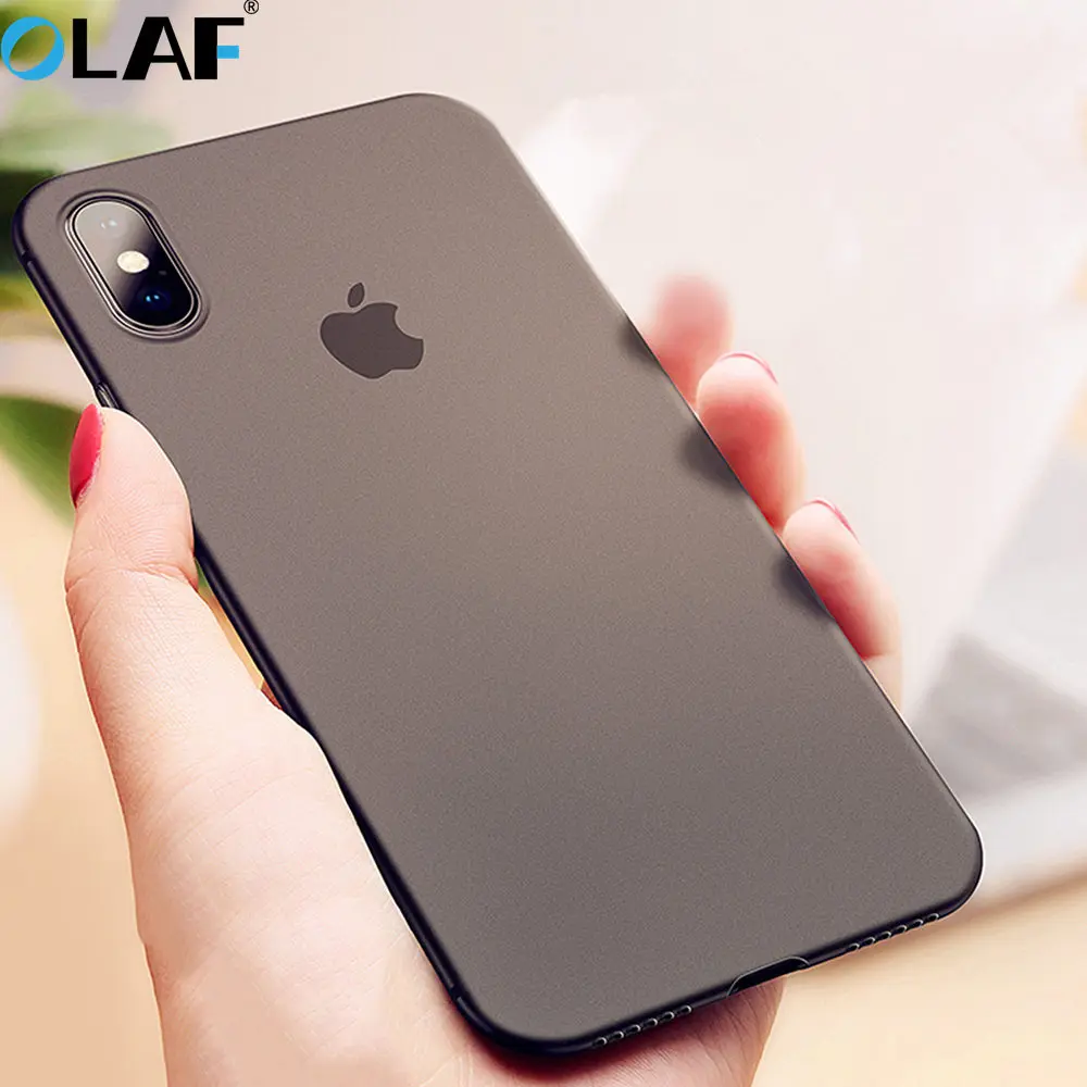 Ультратонкий матовый чехол OLAF для iPhone 7 8 6 6s Plus жесткий прозрачный из поликарбоната X защитный