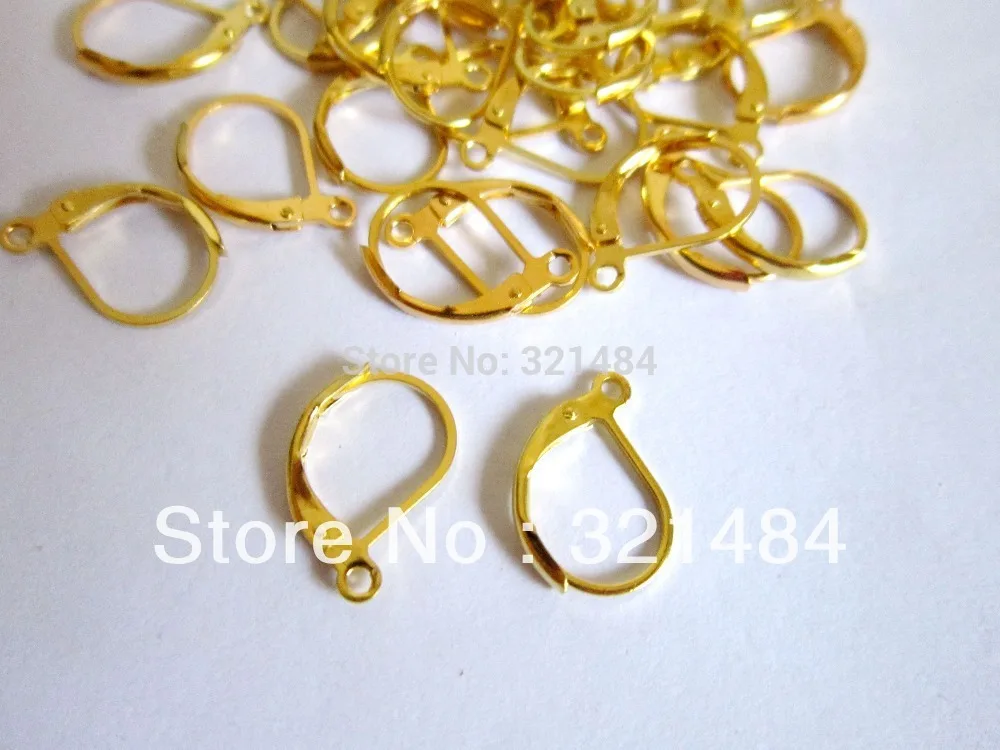 

200 шт Позолоченные французские левербэк серьги, крюк, провода, ювелирные изделия, аксессуары для изготовления бисера