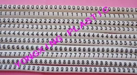 freeshipping 1000pcslot ec 0 1 2 3 1 5 2 5 4 0 6 0mm2 cable marker sets 0 9 differernt number white color