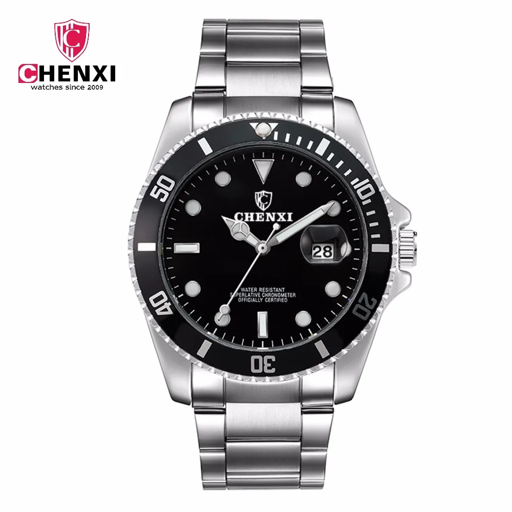 CHENXI Business Quartz Watch Men Top Brand Luxury Calendar Waterproof Wristwatches Fashion Steel Strap Male Clock saat erkekler | Наручные