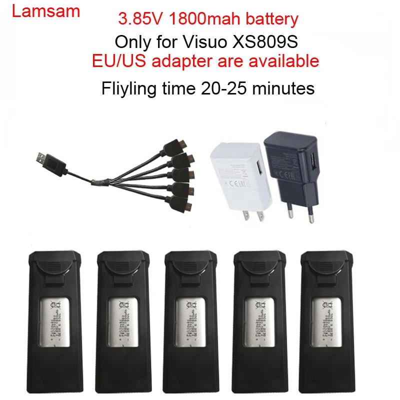 Аккумулятор Lamsam для visuo XS809s xs812 запасные части радиоуправляемого квадрокоптера