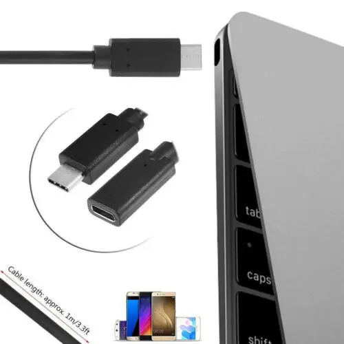 1m/3.3ft Type-C USB 3.1 Fast Charging Data Extender Extension Adapter Cable | Электроника