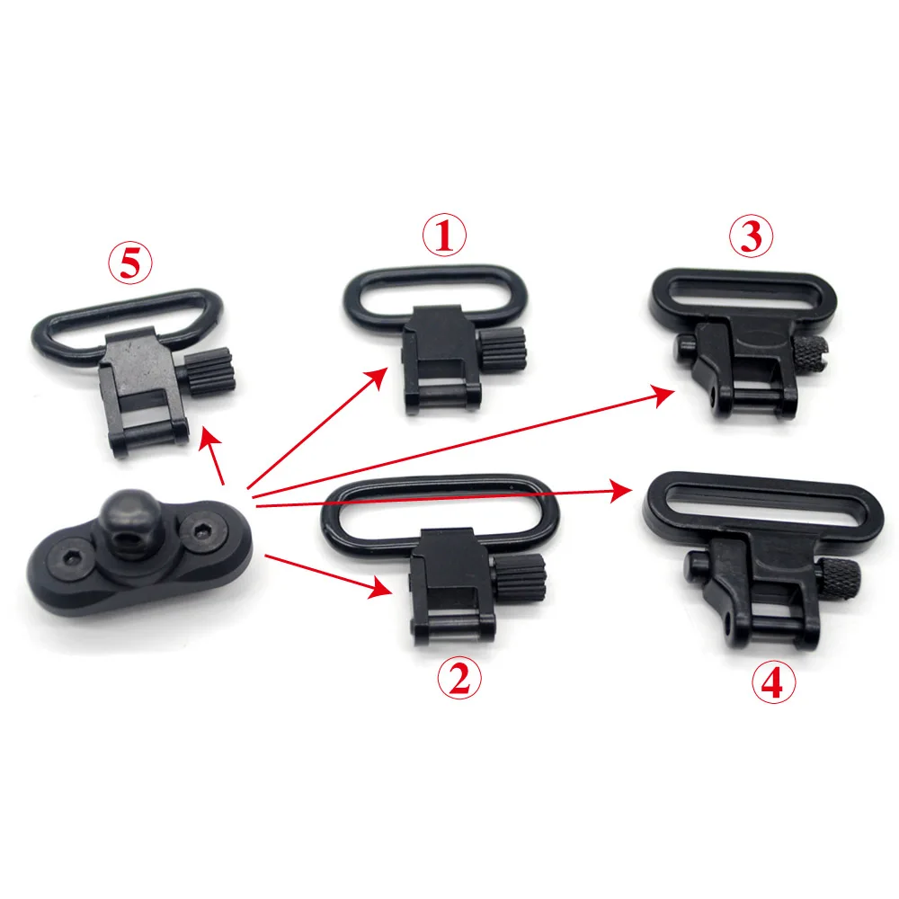 Набор направляющих TriRock 1 ''/1 25'' QD Quick Detach Sling Swivel + M lok черный цвет 6 типов