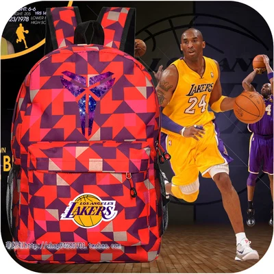 Баскетбол логотип рюкзак студенты коби молодежный школьный брайант мужчина /