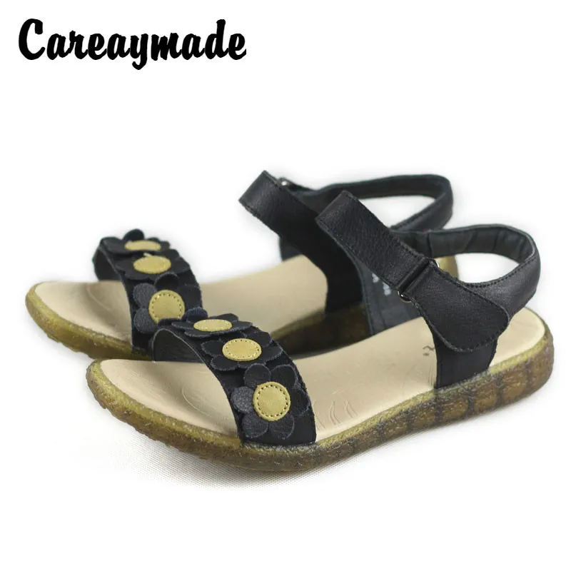Новинка сандалии Careaymade из мягкой натуральной кожи с закрытым носком женские